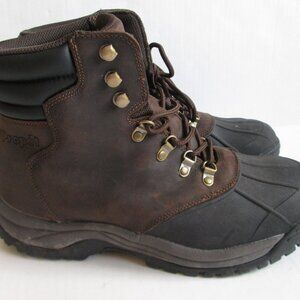 Propet Mens Mid Boot M3789 Brown Size 12 Ankle Boots Waterproof Rubber Toe Lace